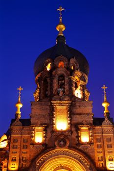 Saint Sofia Russian Orthodox Church Harbin China  Largest Russian Orthodox Church in China.  Built in the early 1900s, now a museum in Harbin.