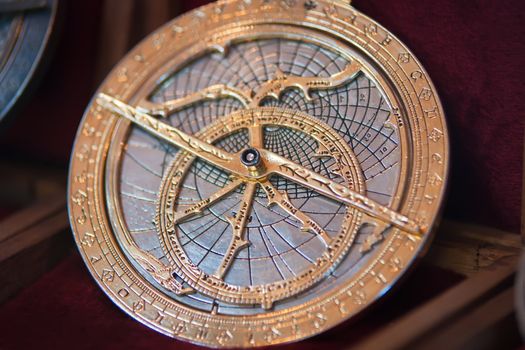 old astronomical pocket clock
