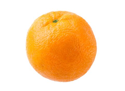 Single orange on white background..