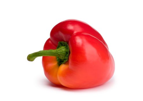 Red pepper isolated on white background..