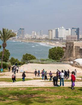 Tel-Aviv beach panorama. Jaffa. Israel.