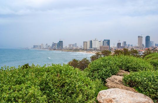 Tel-Aviv beach panorama. Jaffa. Israel.