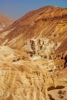 Fragment of the Judean desert near the shore of the Dead Sea.