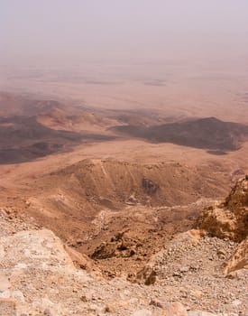 View over the Ramon Crater in Negev Desert in Israel.