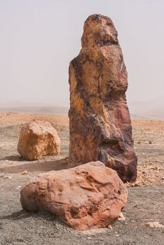 Stones in the Crater Mizpe Ramon - Negev desert, Israel