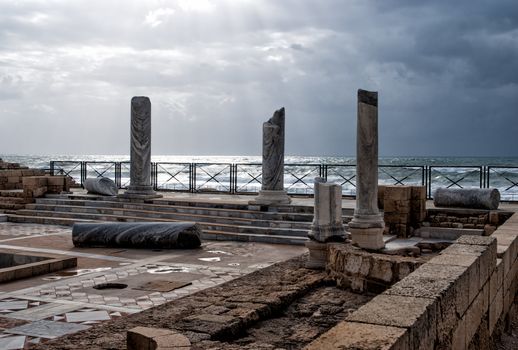 Caesarea park antique of ruins, Israel