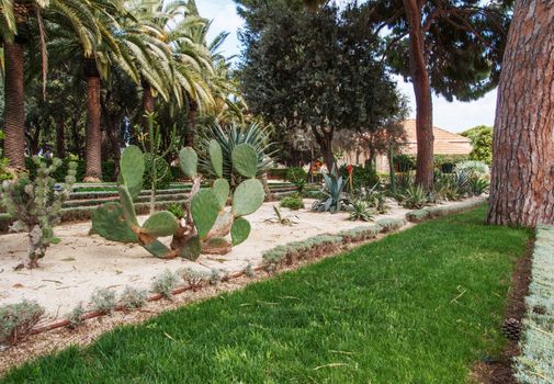 fragment of famous Bahai gardens in Haifa, Israel