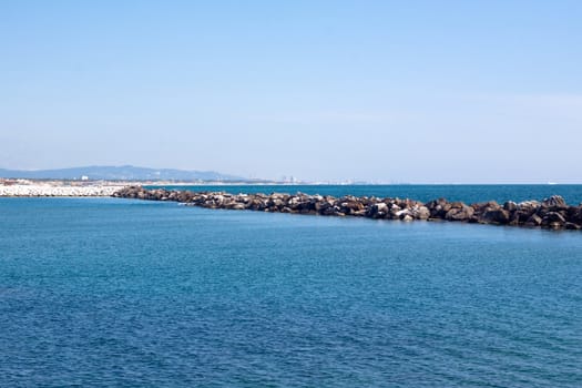 Mediterranean sea in Marina-di-Pisa
