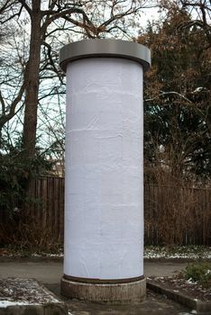 Blank advertising column waiting for advertisement to be applied