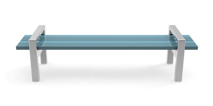 Bench on white background, 3d rendered image