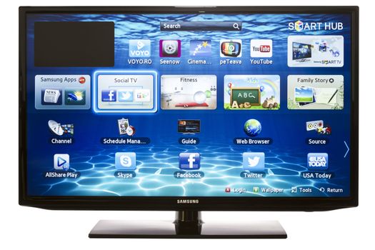 Galati, Romania - January 16, 2013: Smart TV with Samsung Apps and Web Browser. Experience the next generation of our groundbreaking Smart TVs, with full web browsers, all-new content services and much more