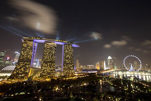 SINGAPORE  - JANUARY 23: Marina Bay Sands, an integrated resort fronting Marina Bay, January 23, 2013. Singapore. The wold's most expensive standalone casino property.