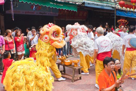 BANGKOK,Chinatown/THAILAND-February 10:Chinese New Year traditions Chinese New Year Celebrations on February 10, 2013 in BANGKOK 