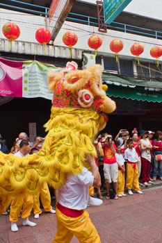 BANGKOK,Chinatown/THAILAND-February 10:Chinese New Year traditions Chinese New Year Celebrations on February 10, 2013 in BANGKOK 
