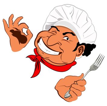 Funny Chef.Best food for gourmet