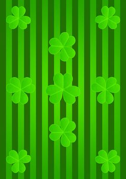 St Patricks Day Abstract backdrop whith three-leaf clover