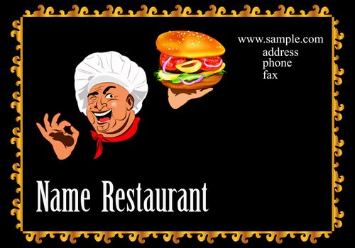 Business design card your restaurant