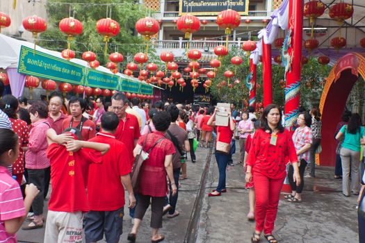 BANGKOK,Chinatown/THAILAND-February 10:Chinese New Year traditions Chinese New Year Celebrations on February 10, 2013 in BANGKOK 