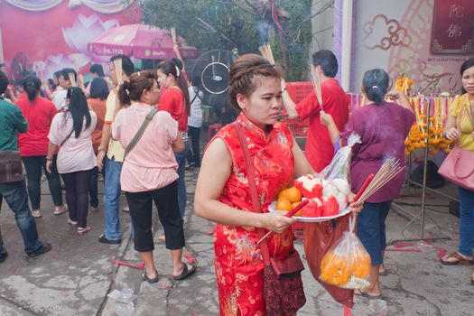 BANGKOK,Chinatown/THAILAND-February 10:Chinese New Year traditions Chinese New Year Celebrations on February 10, 2013 in BANGKOK 