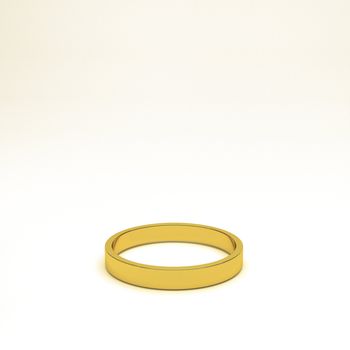 isolated gold ring, for conceptual usage, 3d rendering.