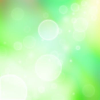 Spring abstract background with bokeh and sun rays