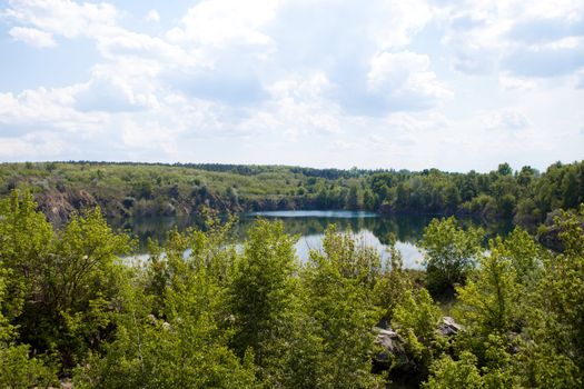 beautiful lake in the forest