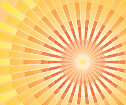 background of yellow and red combined solar rays dartboard