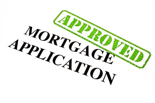 A close-up of an APPROVED Mortgage Application document.