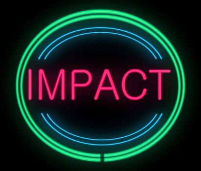 Illustration depicting a neon signage with an impact concept.