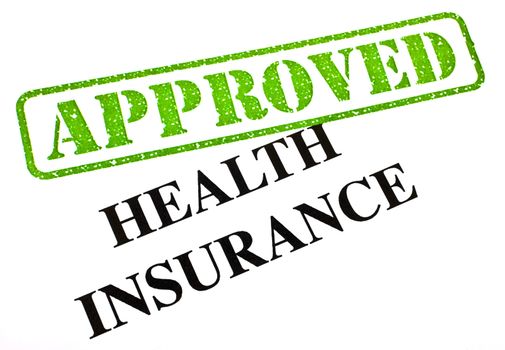 A close-up of an APPROVED Health Insurance document.