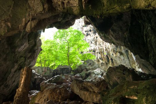 Enchanting tropical mountain cave, Sam Roi Yot, Thailand