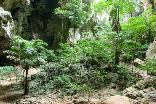 Enchanting tropical mountain cave, Sam Roi Yot, Thailand