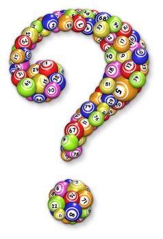 Illustration of bingo balls making a question mark symbol
