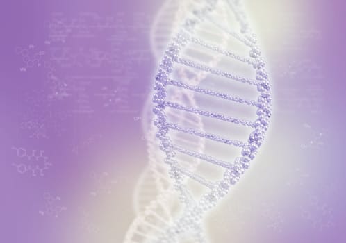 DNA helix against the colored background, scientific conceptual background