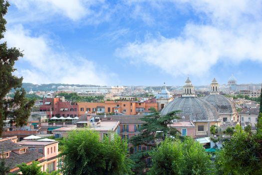 A view of the fortress of Castel Santangelo in Rome, italy
