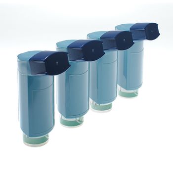 Aerosol inhaler for asthma treatment at a disease of respiratory ways.