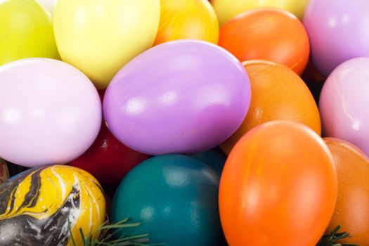 Close-up of Easter eggs