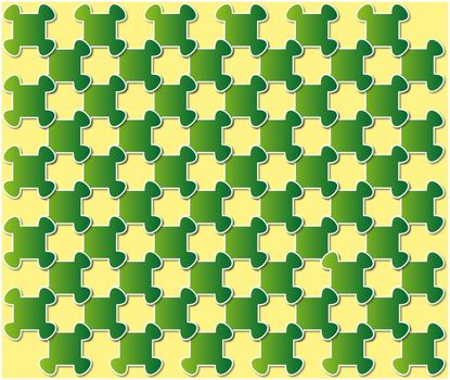 abstract background with puzzle pieces interconnected green