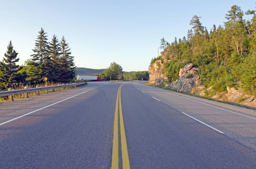 TransCanada highway along Superior Lake shore