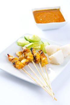 satay isolated on white