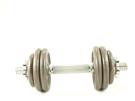 Dumbbell isolated towards white