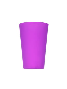 Plastic drinking cups isolated against a white background