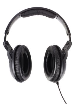 Professional headphones isolated over white background