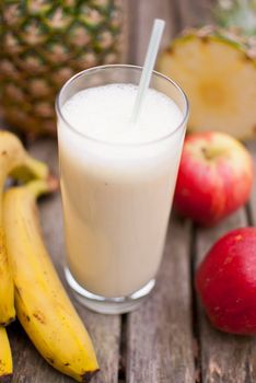 healthy juice made of freshly juiced fruits and vegetables