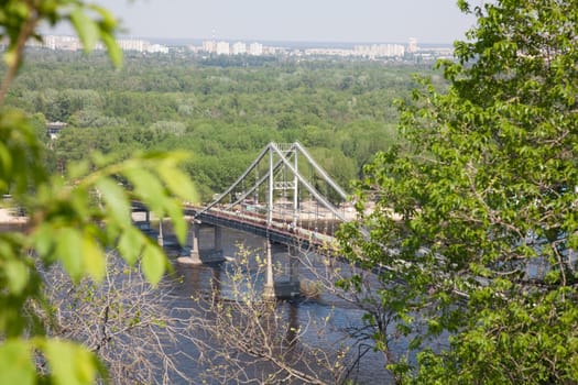 Kiev bridge and Dnieper river