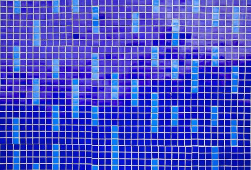 Blue mosaic tile pattern