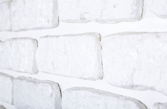 White painted brick wall texture