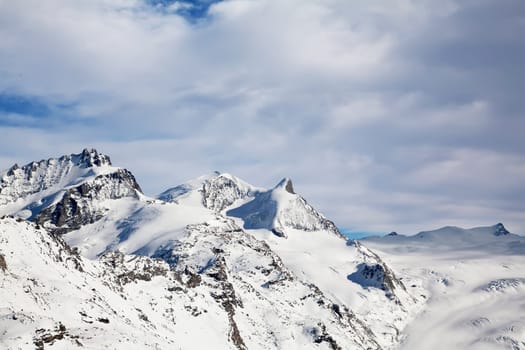 Beautiful winter landscape in Zermatt Switzerland