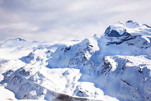 Snow winter landscape in winter in Switzerland
