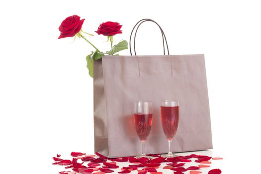 Preparing a romantic dinner